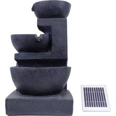 Freemans Gardenwize Solar Layer Charcoal Water Feature