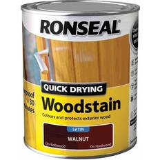 Brown - Wood Paints Ronseal 8737 Quick Drying Woodstain Woodstain, Wood Paint Brown 0.75L