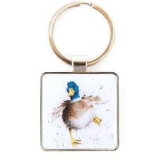 Wrendale Designs A and a Quack Keyring - Duck