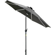 OutSunny 2.7m Garden Parasol Umbrella with Solar