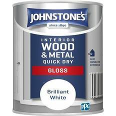 White gloss paint Johnstones Quick Dry Gloss Wood Paint Brilliant White 0.25L