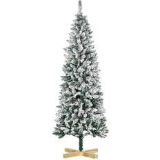 Interior Details Homcom 6 Foot Snow Flocked Christmas Tree Christmas Tree 180cm