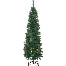 Christmas Trees Homcom Pencil Artificial Green Christmas Tree 167.6cm