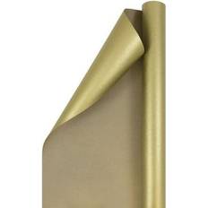 Jam Paper Wrapping 25 Sq ft 1/Pack Gold Kraft Gift Wrap