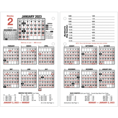 Calendar & Notepads 2023 AT-A-GLANCE Burkhart's Day Daily Loose-Leaf Desk Calendar