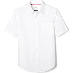 French Toast Boys Point Collar Short Sleeve Wrinkle Resistant Dress Shirt