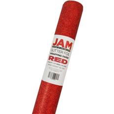 Jam Paper ï¿½ Wrapping Glitter, 25 Sq Ft, Red