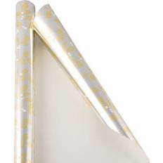 Jam Paper Christmas Wrapping 12 Sq ft 1/Pack Gold & Silver Holly Gift Wrap