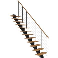Dolle Hamburg Ligeløb Sort-STYLE 6-Olieret Eg-85-13 Lodret Højde 259 - 301 cm