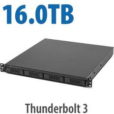 Festplatten 16.0TB (1x4.0TB NVMe 3x4.0TB HDD) Flex 1U4 4-Bay Rackmount Thunderbolt Storage, Docking & PCIe Exp