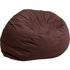 Flash Furniture Dillon Small Solid Brown Refillable Bean Bag Chair