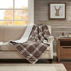 Woolrich Lumberjack Softspun Down Alternative Filled Blankets Brown