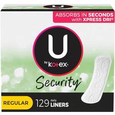 Fragrance-Free Pantiliners U by Kotex Security Lightdays Liners Regular 129-pack