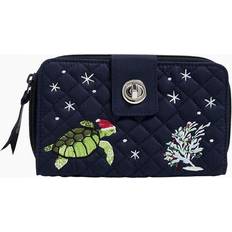 Vera Bradley Cotton Turnlock Wallet with RFID Protection - Black
