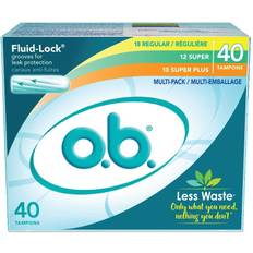 O.b. Tampons O.b. Fluid-Lock Regular, Super & Super Plus Multi-Pack 40-pack