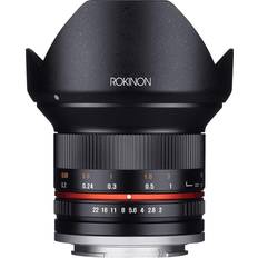 Camera Lenses Rokinon 12mm f/2.0 NCS CS Manual Focus Lens for Fuji X Mount