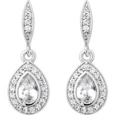 Jon Richard Cubic Zirconia Pear Drop Earrings