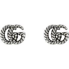 GG Marmont Stud Earrings - Silver