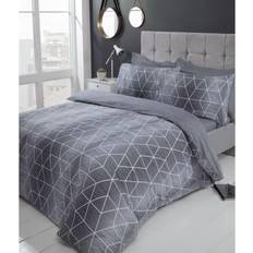 Rapport King Size Calvin Duvet Cover Grey