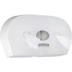 Aquarius Mini Twin Centrefeed Toilet Tissue Dispenser White 7186