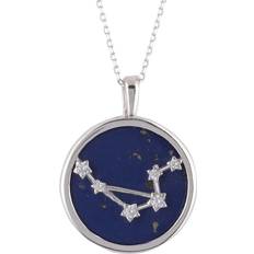 Zodiac Lapis Lazuli Gemstone Star Constellation Pendant Necklace Libra