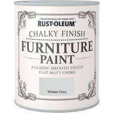 Rust-Oleum Chalk Chalky Paint Winter Wood Paint Grey