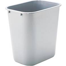 Deskside Plastic Wastebasket, Rectangular, 7 Gal, RCP295600GY