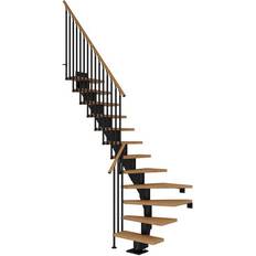 Træ Svingstrapper Dolle Frankfurt Kvartsving Sort-Classic III 258 cm