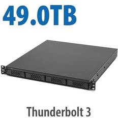 Docking nvme 49.0TB (1x1.0TB NVMe 3x16.0TB HDD) Flex 1U4 4-Bay Rackmount Thunderbolt Storage, Docking & PCIe Ex