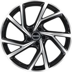 19" - 5/100 Autofelgen Mak Alufelge Kassel 8X19 5X100 Et 48 Black Mirror