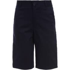 Boy's Hunter Flat-Front Stretch Twill Shorts - Navy 