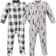 1-3M Nightwear Hudson Baby Footies Fleece Hooded Footie Newborn & Infant