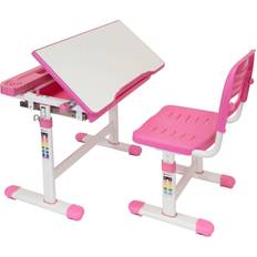 Kid's Room Mount It Kid's Desk and Chair Set with Lamp & Book Holder