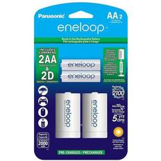 Eneloop aa Panasonic Eneloop AA 1.5V 2000mAh Rechargeable Ni-MH Battery, 2-Pack