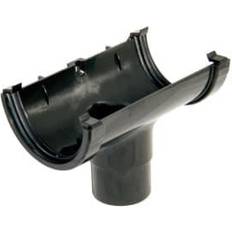 FloPlast 76mm MiniFlo Gutter Running Outlet Black