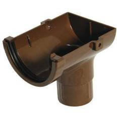 Floor Drains FloPlast FloPlast 76mm MiniFlo Gutter Stop End Outlet Brown