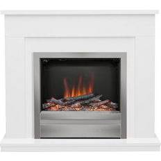 Be Modern Alder White Chrome Effect Fire Suite