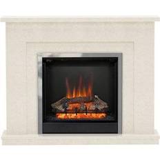 Fireplaces Be Modern Evelina Manila Micro Marble Chrome Effect Fire Suite