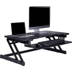 Desktop Organizers & Storage Rocelco 37.5 Deluxe Height Adjustable Standing Desk Converter, Large Retractable Keyboard