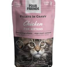 Four Friends Katter Husdjur Four Friends Kitten Chicken Gravy Pouch 85