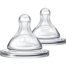 Baby Bottle Accessories Chicco Duo Hybrid Baby Bottle Nipple Stage 3 Fast Flow 6m+ 2-pack