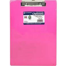 Pink Desktop Organizers & Storage Plastic Clipboard Letter Holds 1/2' Paper Neon Pink