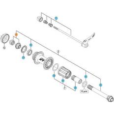 Hengels Shimano XT conus sluitmoer unit links M14 FH-M785