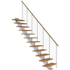 Dolle Hamburg Ligeløb Pearl Grey-STYLE 6-Olieret Eg-85-14 Lodret Højde 277 - 322 cm