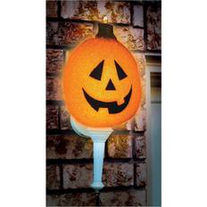 Artículos de Fiesta Sparkling Pumpkin Orange Porch Light Cover Decoration Decoración