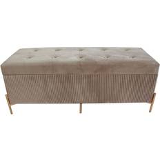 Guld Bænke Dkd Home Decor Glamor Siddebænk 115x45cm