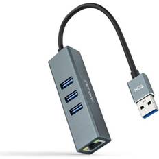 USB A-RJ45 Kabler Nanocable USB A-3USB A/RJ45 3.0 M-F 0.2m