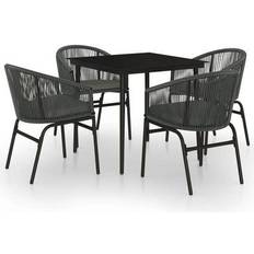 vidaXL 3099246 Juego de comedor de patio, 1 Mesa incl. 4 Sillas