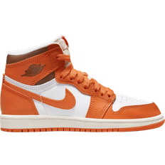 Orange Trainers Children's Shoes Nike Air Jordan 1 Retro High OG PS - White/Starfish/Cacao Wow/Sail