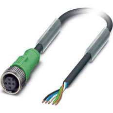 Electrical Cables Phoenix Contact Sac-5P-10,0-Pur/m12Fs Sensor Cable, 5Pos, M12 Socket, 10M